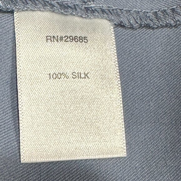 Women's Pendleton 100% Silk Light Blue/Grey Wide Leg Trousers Side Zip Size 4 - Picture 5 of 5